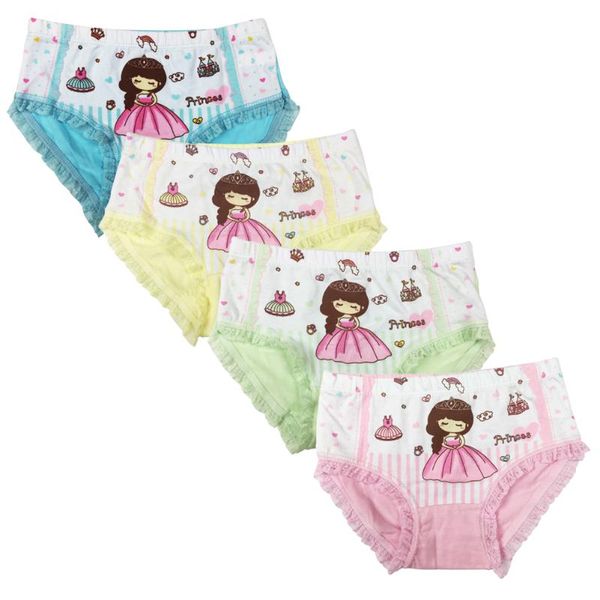 

panties 4pcs/pack princess series kids comfy cotton underwear little girls assorted briefs cute 3-10 years by core pretty, Camo
