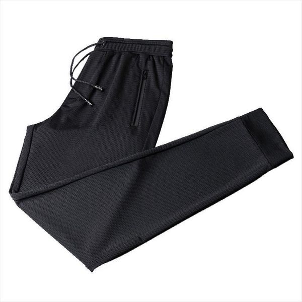 

spring ice silk increase fertilizer women pant plus size hollow out summer trouses man casual closing sportpants, Black