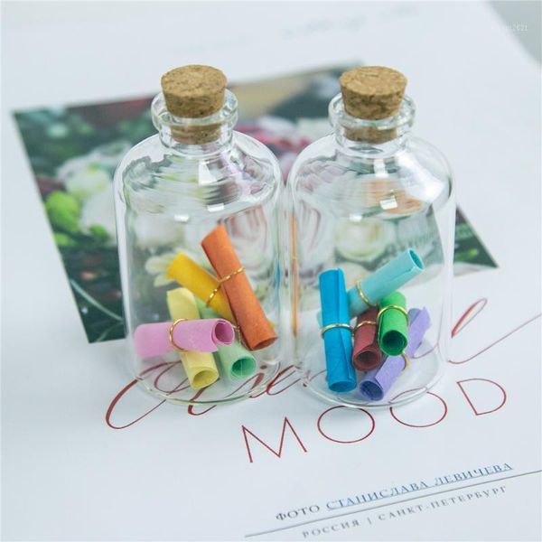 

storage bottles & jars 24pcs 50ml cute transparent bayonet glass with cork ornament handicrafts gifts refillable perfume vials