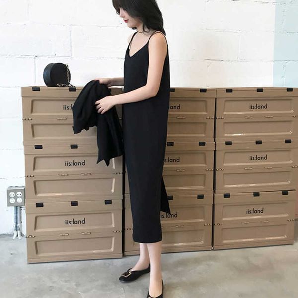 

black backless summer chiffon dress women v-neck split long woman party mouwlless sling vestidos, Black;gray