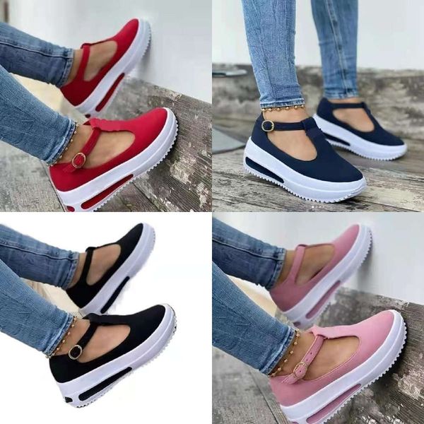 

Casual shoes Women's shoes 2021 summer new muffin thick soled large women's Baotou sandals casual and comfortable single YHBB, Red
