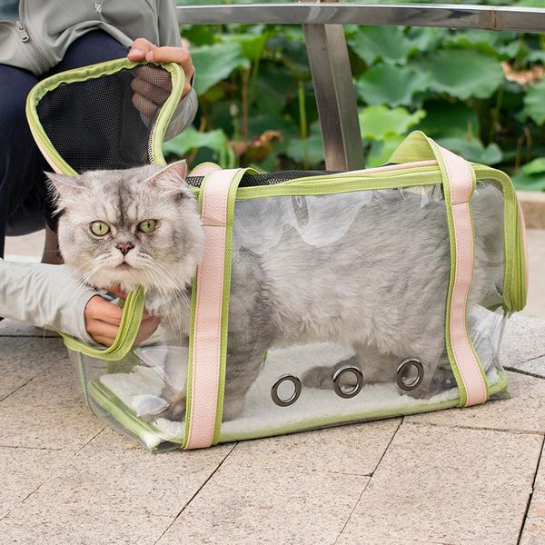 

cat carriers,crates & houses portable dog carrier bag pet puppy travel bags breathable transparent small chihuahua outgoing pets handbag