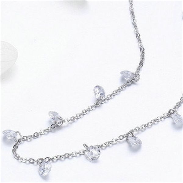 

bamoer real 925 sterling silver dazzling cubic zircon round circle cz pendant necklaces for women sterling silver jewelry scn299 1902 q2