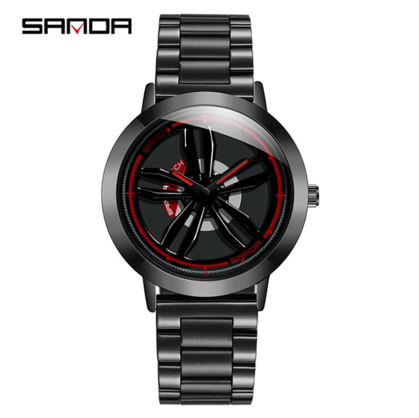 

unique rotate creative watch men man steel band quartz wristwatches sports casual blue watches reloj hombre, Slivery;brown