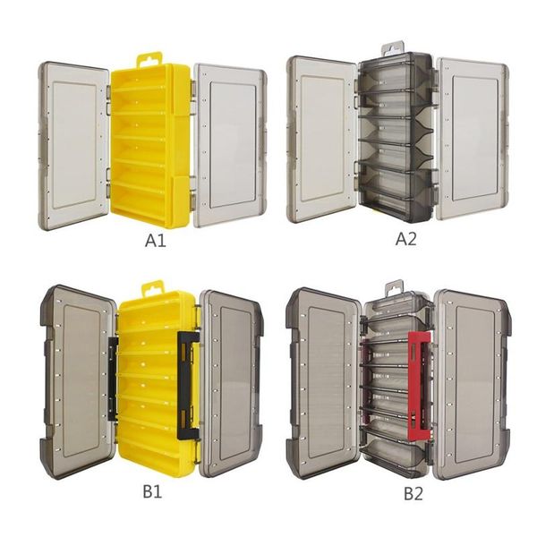

fishing lure box tackle double-decker sub-bait portable bait double sided accessories