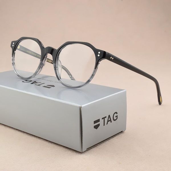 

fashion sunglasses frames 2021 round brand glasses frame women eyeglasses myopia spectacle men goggle computer eye for ov5374, Black