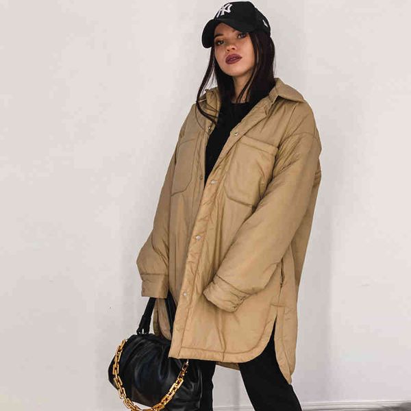 

women's jackets autumn winter oversize warm cotton jacket coat women vintage green long overcoats female loose solid light parka o, Black;brown