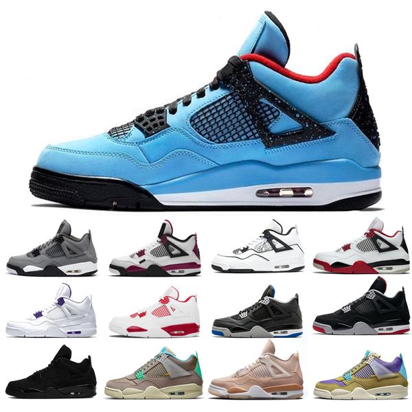 

new basketball shoes 4s man woman black court purple university red neon bred alternate motorsport orange metallic white cement pure money s