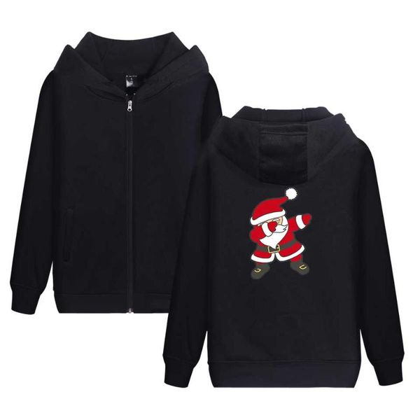

men's jackets hooded sweatshirt men long sleeve santa christmas festival custom print casual outfit jacket, Black;brown