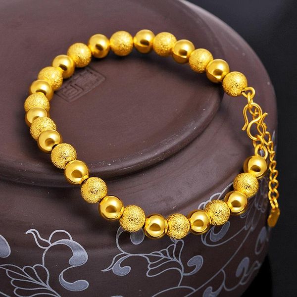 

link, chain luomiss gold jewelry fashion gold-plated double-layer transfer bead bracelet for women upscale, Black