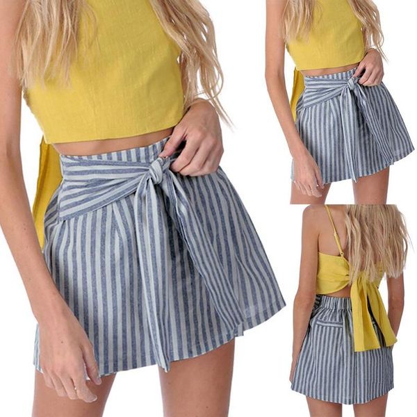 

skirts summer 2021 women fashion hollow out stripe short w424, Black