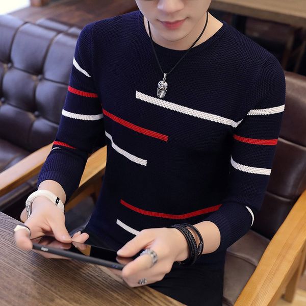 

men's sweaters jersey of large dimensions casual korea clothes neck pullovers men's sweater warm winter sleeve long knitted pull h, White;black