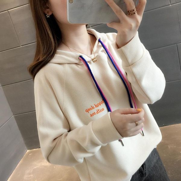 

women's hoodies & sweatshirts sweatshirt women korean version loose-sleeved cap spring and autumn thin style oversized hoodie, Black