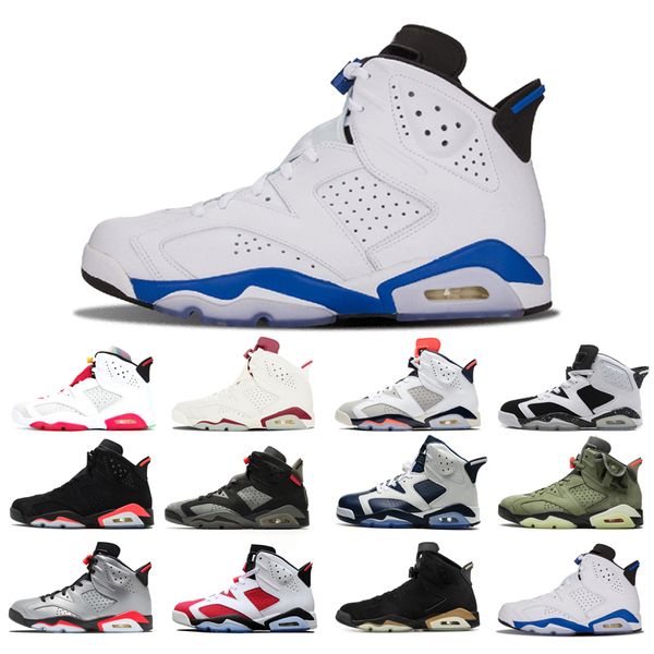 

original basketball shoes 6s for man red oreo alternate angry bull black carmine hare infrared marron olympic tinker comfortable flat shoe s
