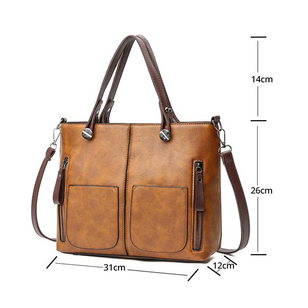

vintage women shoulder bag large capacity pu crossbody versatial fashion female handbags casual messenger