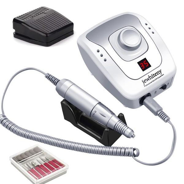 

electric nail drill machine 32w 35000rpm manicure milling cutter for pedicure accessories art tool equipment, Silver
