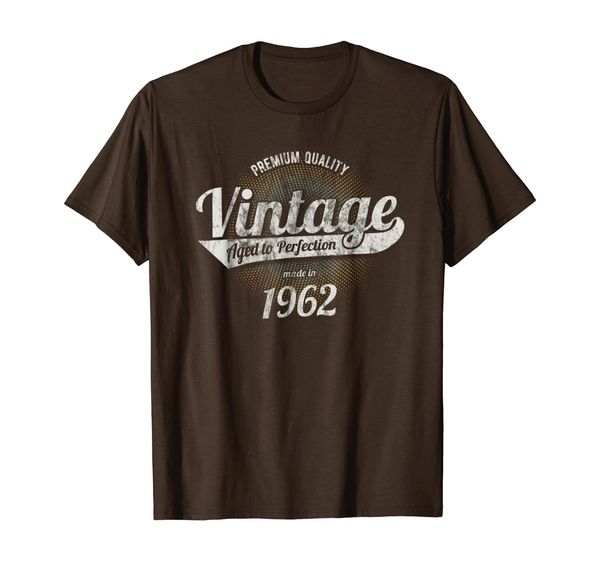 

vintage est 1962 t-shirt 57 years old 57th birthday gift, White;black