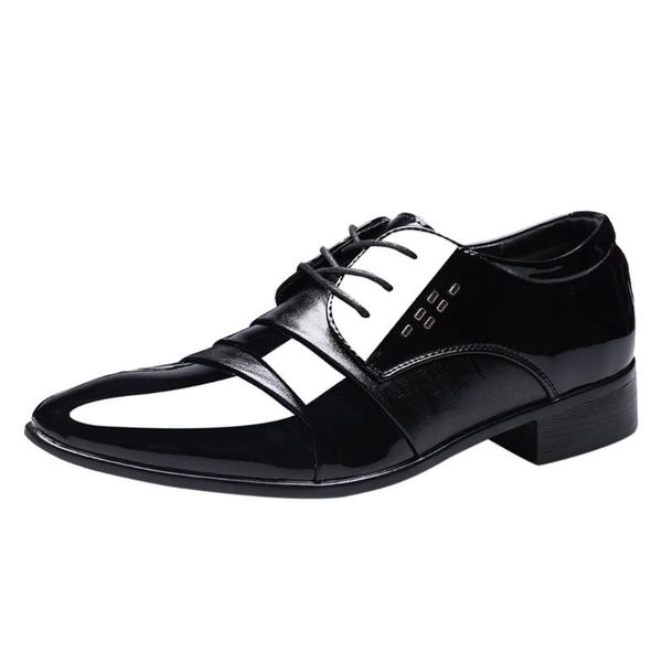 

dress shoes men's fashion pu leather men brands wedding oxford for breathable formal footwear apr26, Black