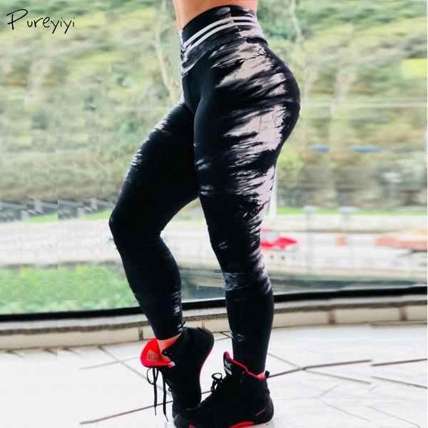 

yoga outfits pants black & white digital printed sportswear gym leggings fitness trousers push up female running, White;red