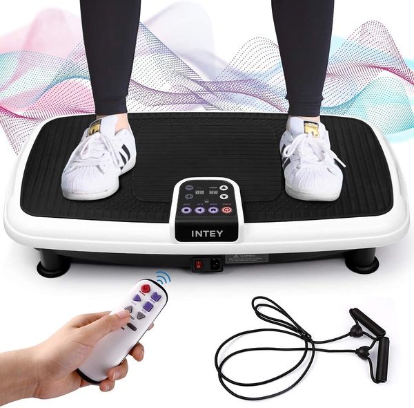 

vibration plate, vibrating trainer with training bands and remote control