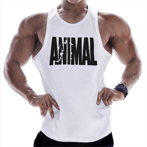 

cotton gyms tank men sleeveless sport shirt bodybuilding clothing male undershirt fitness running vest, White;black