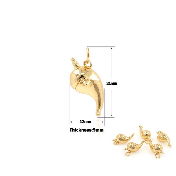 

charms fitted original european charm bracelet narwhal pendant shiny marine biological jewelry diy making accessories, Bronze;silver