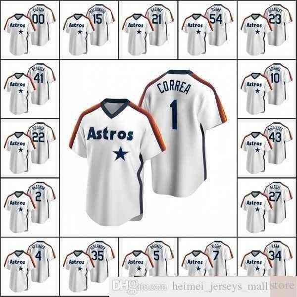 

2022 men #2 alex 27 jose bregman altuve baseball jerseys 4 george springer custom women youth white cooperstown collection home jersey, Black