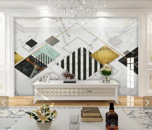 

wallpapers 3d abstract geometric marble background wallpaper mural for living room contact paper wall papers roll home decor customize