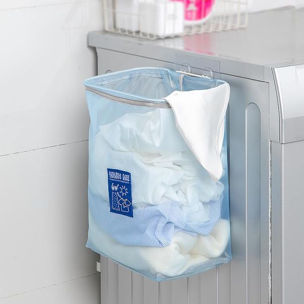 

laundry bags wall mounted foldable dirty clothes storage basket bathroom baskets organizer breathable