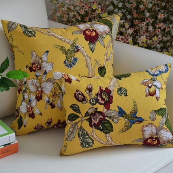 

cushion/decorative pillow floral cushion cover 50x50 for safa home bedroom large case decor yellow 30x50 throw