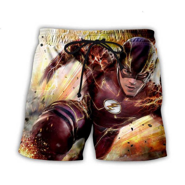 

pants straight 3d beach digital print superman design shor