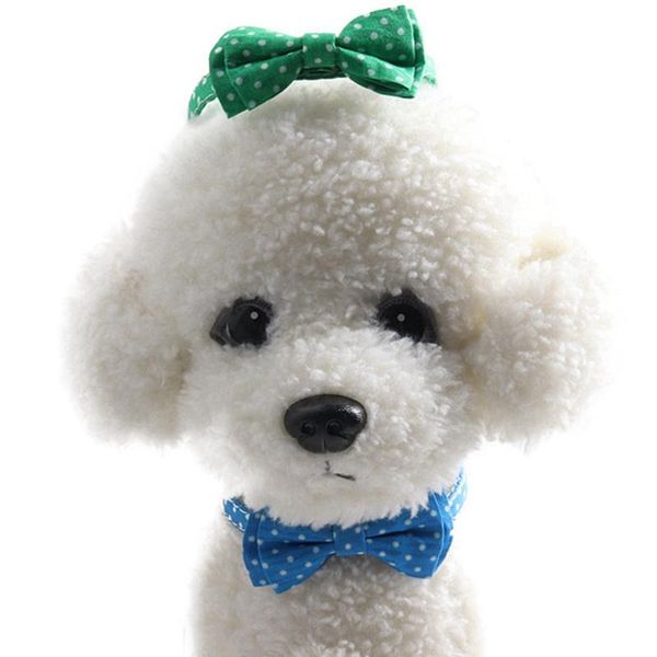 

cat collars & leads bow collar cute wave point series pet puppy small dogs cats bowknot grooming accessories