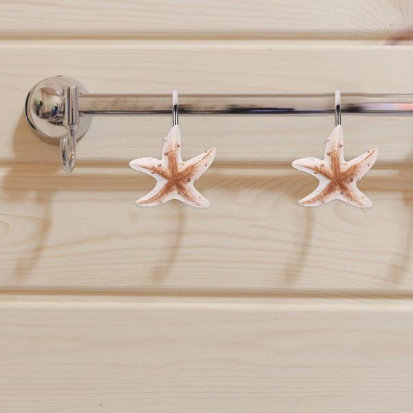 

shower curtains 12pcs creative seashell curtain hooks bathroom (assorted color)