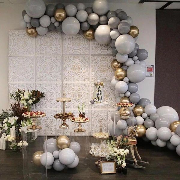 

party decoration 5inch 10inch 12inch 18inch 24inch pastel grey balloons matte gray macaron balloon wedding decorations birthday supplies