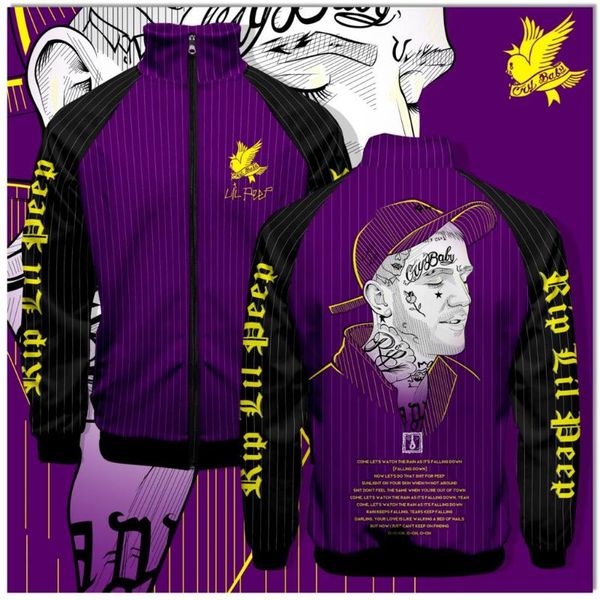 

men's jackets lil peep jacket sweatshirt men fashion hip hop stand collar zipper coat harajuku trend 3d, Black;brown