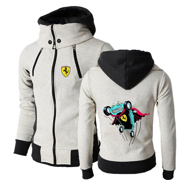 

men's hoodies & sweatshirts 2021 spring and autumn jacket hoodie logo fashion novel trend casual all-match zipper, Black