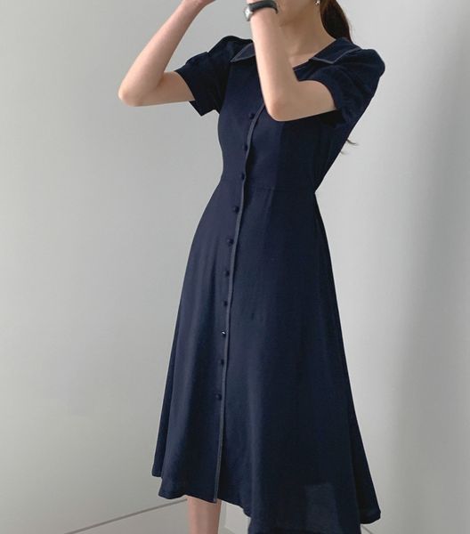 

dress women chic ladies vestidos summer 2021 elegant slim waist female dresses, Black;gray