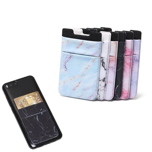 

card holders elastic mobile phone wallet credit id holder adhesive pocket sticker universal cellphone accessory, Brown;gray