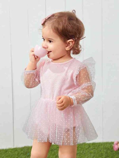 

baby swiss dot puff sleeve peplum bodysuit she, Blue