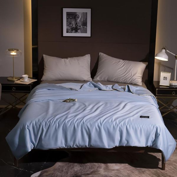 

summer ice silk air conditioning blanket household sofa throws cool single quilt double bedding comforters & sets
