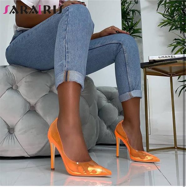 

dress shoes sarairis brand ins pvc transparent pointed toe ladies high heels woman party evening autumn pumps women, Black