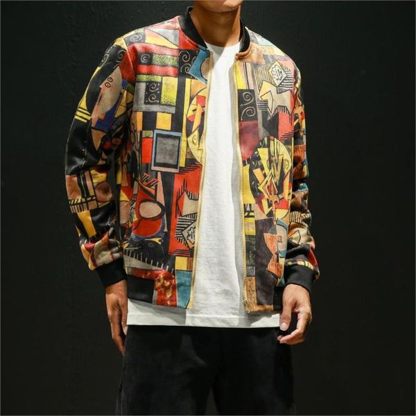 

fashion spring autumn 2021 print casual baseball uniform jacket for men's japanese streetwear designer clothes oversize 5xl jackets, Black;brown
