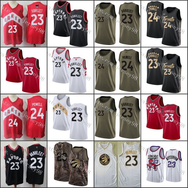 

toronto raptors men #23 fred vanvleet retro basketball jersey, Black