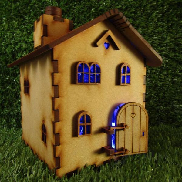 

garden decorations ornament beautiful door windows wood artware decorative figurine home for backyard park toy mini combination