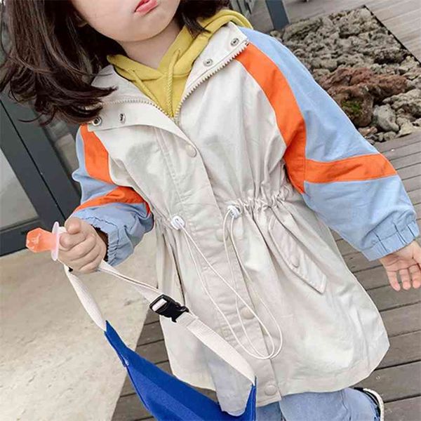

spring summer coat girl clothing jacket for girls windbreaker children clothes outerwear kid 210528, Blue;gray