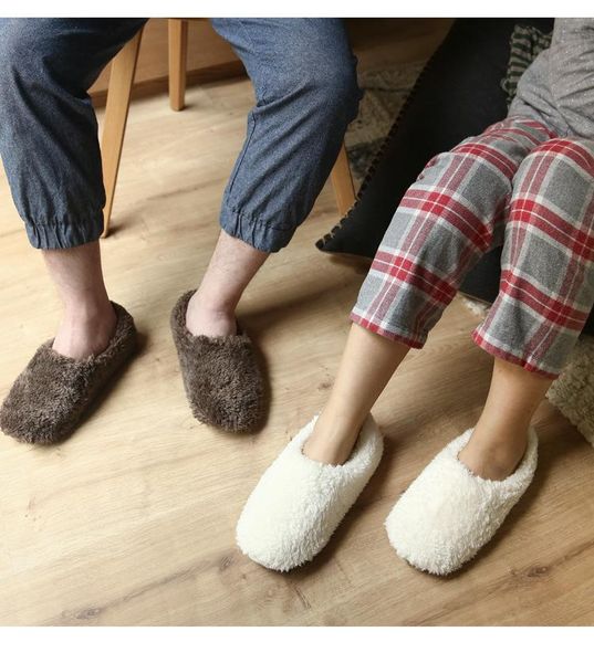 

style women shoes lovers warm and antiskid thickened leisure indoor plush slippers home cotton children, Black