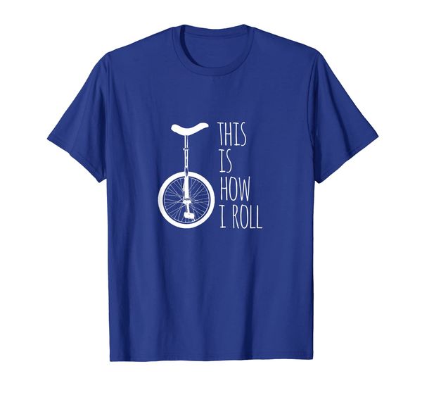 

how i roll unicycle t-shirt, White;black