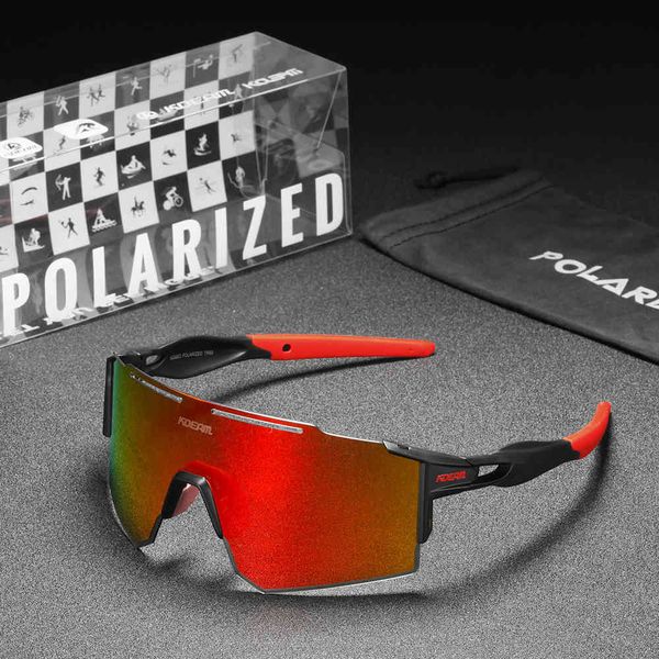 

luxury designer glasses men's sport sunglasses polarized tr90 unbreakable frame kdeam 1.2mm thickness lens oversized goggle with box, White;black