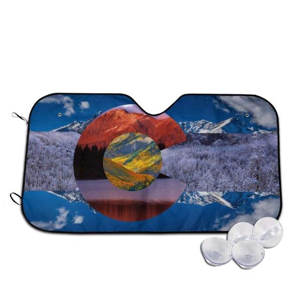 

car sunshade windshield colorado state flag mountains sun shade sunshade,auto visor