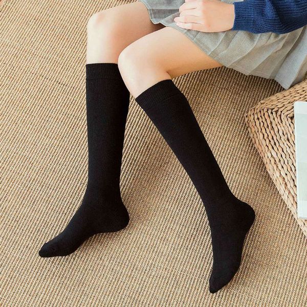 

autumn winter knee length terry thickened high plush long, Black;white
